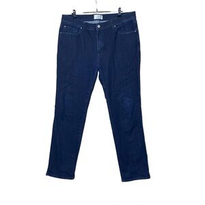 Sene High Rise Straight Leg Dark Wash Blue Jeans Womens 18 Parisian Minimalist